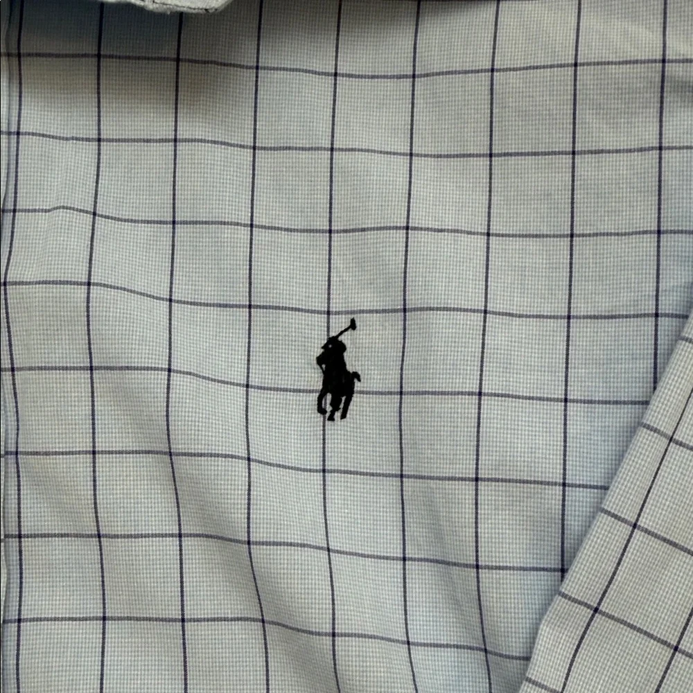 Polo‎ by Ralph Lauren Men's Light Blue Plaid Shirt